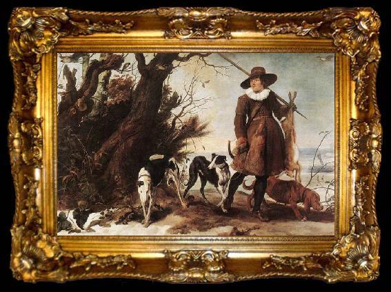 framed  WILDENS, Jan Winter Landscape with a Hunter, ta009-2